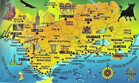 malaga spain map andalusia history